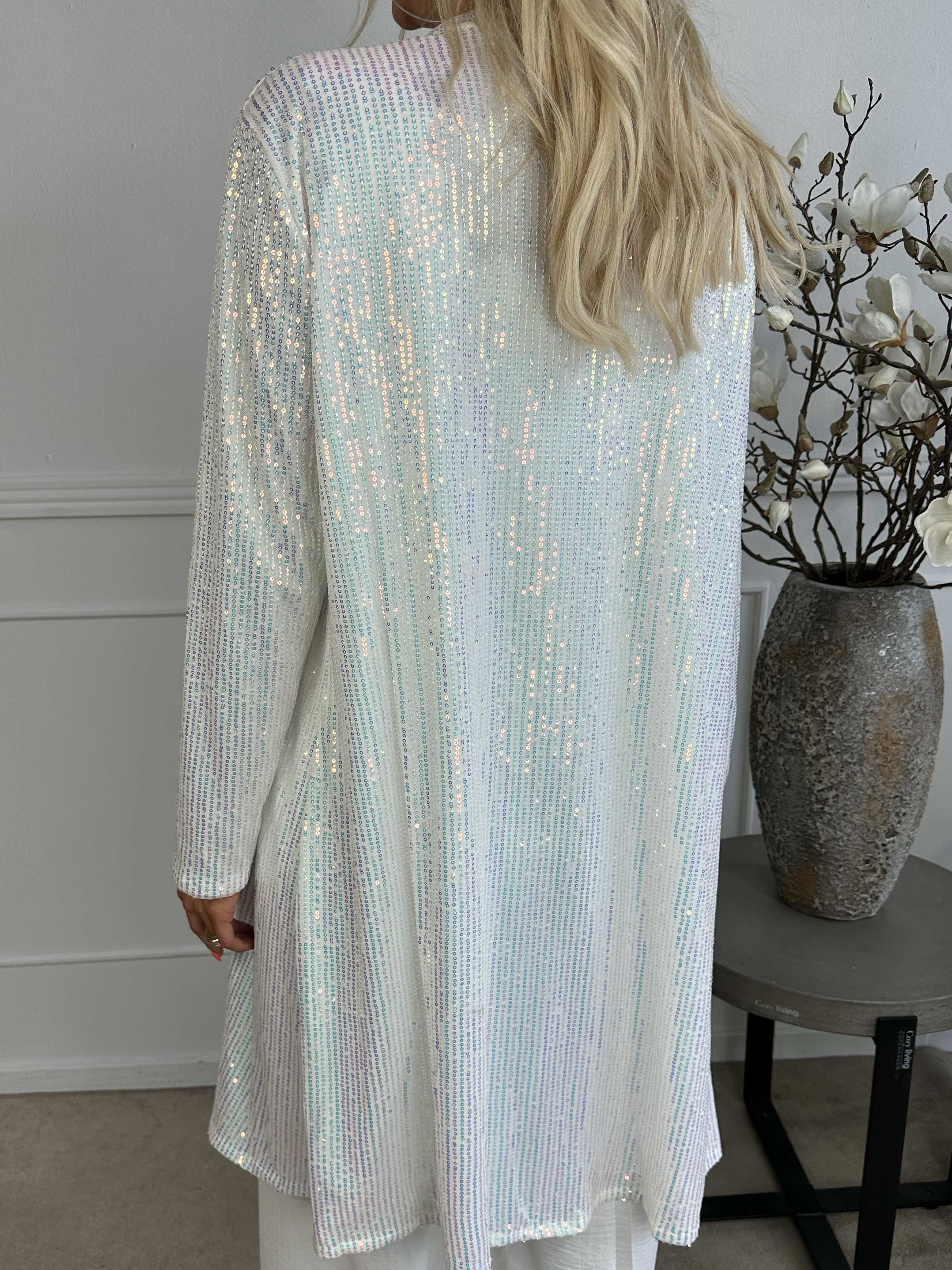 Rosa Glitter - Cardigan med pailletter